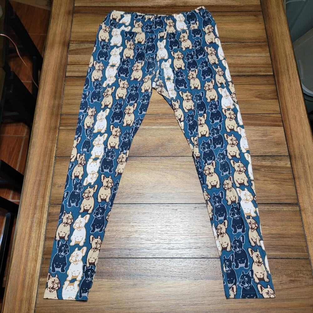 LuLa Roe Bulldog Leggings - Size Tall and Curvy (12-18)